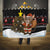 Egypt Christmas Hooded Blanket with Santa Cat Sleigh Reindeer Christmas Tree and Ancient Hieroglyphic - Wonder Print Shop