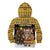 Egypt Christmas Kid Hoodie with Santa Cat Sleigh Reindeer Christmas Tree and Ancient Hieroglyphic - Wonder Print Shop
