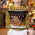 Egypt Christmas Kid Ugly Christmas Sweater with Santa Cat Sleigh Reindeer Christmas Tree and Ancient Hieroglyphic - Wonder Print Shop