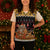 Egypt Christmas Knitted V-Neck Vest with Santa Cat Sleigh Reindeer Christmas Tree and Ancient Hieroglyphic - Wonder Print Shop