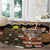 Egypt Christmas Round Carpet with Santa Cat Sleigh Reindeer Christmas Tree and Ancient Hieroglyphic - Wonder Print Shop
