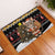 Egypt Christmas Rubber Doormat with Santa Cat Sleigh Reindeer Christmas Tree and Ancient Hieroglyphic - Wonder Print Shop