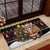 Egypt Christmas Rubber Doormat with Santa Cat Sleigh Reindeer Christmas Tree and Ancient Hieroglyphic - Wonder Print Shop