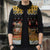 Egypt Christmas Sleeveless Puffer Jacket with Santa Cat Sleigh Reindeer Christmas Tree and Ancient Hieroglyphic - Wonder Print Shop