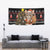 Egypt Christmas Tapestry with Santa Cat Sleigh Reindeer Christmas Tree and Ancient Hieroglyphic - Wonder Print Shop