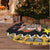Egypt Christmas Tree Skirt with Santa Cat Sleigh Reindeer Christmas Tree and Ancient Hieroglyphic - Wonder Print Shop
