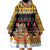 Egypt Christmas Wearable Blanket Hoodie with Santa Cat Sleigh Reindeer Christmas Tree and Ancient Hieroglyphic - Wonder Print Shop