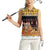 Egypt Christmas Women Sleeveless Polo Shirt with Santa Cat Sleigh Reindeer Christmas Tree and Ancient Hieroglyphic - Wonder Print Shop