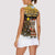 Egypt Christmas Women Sleeveless Polo Shirt with Santa Cat Sleigh Reindeer Christmas Tree and Ancient Hieroglyphic - Wonder Print Shop