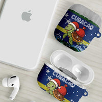 Curacao Christmas AirPods Case with Santa Turtle Ocean Waves Snowflakes and Holiday Gift Design - Wonder Print Shop