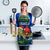 Curacao Christmas Apron with Santa Turtle Ocean Waves Snowflakes and Holiday Gift Design - Wonder Print Shop