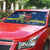 Curacao Christmas Auto Sun Shade with Santa Turtle Ocean Waves Snowflakes and Holiday Gift Design - Wonder Print Shop