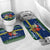 Curacao Christmas Bathroom Set with Santa Turtle Ocean Waves Snowflakes and Holiday Gift Design - Wonder Print Shop