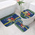 Curacao Christmas Bathroom Set with Santa Turtle Ocean Waves Snowflakes and Holiday Gift Design - Wonder Print Shop
