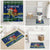 Curacao Christmas Bathroom Set with Santa Turtle Ocean Waves Snowflakes and Holiday Gift Design - Wonder Print Shop