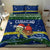 Curacao Christmas Bedding Set with Santa Turtle Ocean Waves Snowflakes and Holiday Gift Design - Wonder Print Shop