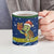 Curacao Christmas Ceramic Mug with Santa Turtle Ocean Waves Snowflakes and Holiday Gift Design - Wonder Print Shop