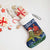 Curacao Christmas Stocking with Santa Turtle Ocean Waves Snowflakes and Holiday Gift Design - Wonder Print Shop