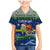 Curacao Christmas Family Matching Mermaid Dress and Hawaiian Shirt with Santa Turtle Ocean Waves Snowflakes and Holiday Gift Design - Wonder Print Shop