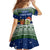 Curacao Christmas Family Matching Tank Maxi Dress and Hawaiian Shirt with Santa Turtle Ocean Waves Snowflakes and Holiday Gift Design - Wonder Print Shop