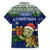 Curacao Christmas Hawaiian Shirt with Santa Turtle Ocean Waves Snowflakes and Holiday Gift Design - Wonder Print Shop