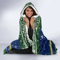 Curacao Christmas Hooded Blanket with Santa Turtle Ocean Waves Snowflakes and Holiday Gift Design - Wonder Print Shop