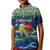 Curacao Christmas Kid Polo Shirt with Santa Turtle Ocean Waves Snowflakes and Holiday Gift Design - Wonder Print Shop