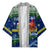 Curacao Christmas Kimono with Santa Turtle Ocean Waves Snowflakes and Holiday Gift Design - Wonder Print Shop