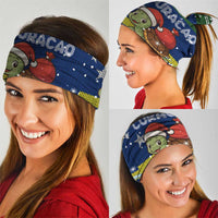 Curacao Christmas Neck Gaiter with Santa Turtle Ocean Waves Snowflakes and Holiday Gift Design - Wonder Print Shop