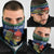 Curacao Christmas Neck Gaiter with Santa Turtle Ocean Waves Snowflakes and Holiday Gift Design - Wonder Print Shop