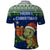 Curacao Christmas Polo Shirt with Santa Turtle Ocean Waves Snowflakes and Holiday Gift Design - Wonder Print Shop