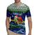 Curacao Christmas Rugby Jersey with Santa Turtle Ocean Waves Snowflakes and Holiday Gift Design - Wonder Print Shop