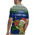 Curacao Christmas Rugby Jersey with Santa Turtle Ocean Waves Snowflakes and Holiday Gift Design - Wonder Print Shop