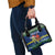 Curacao Christmas Shoulder Handbag with Santa Turtle Ocean Waves Snowflakes and Holiday Gift Design - Wonder Print Shop