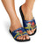 Curacao Christmas Slide Sandals with Santa Turtle Ocean Waves Snowflakes and Holiday Gift Design - Wonder Print Shop