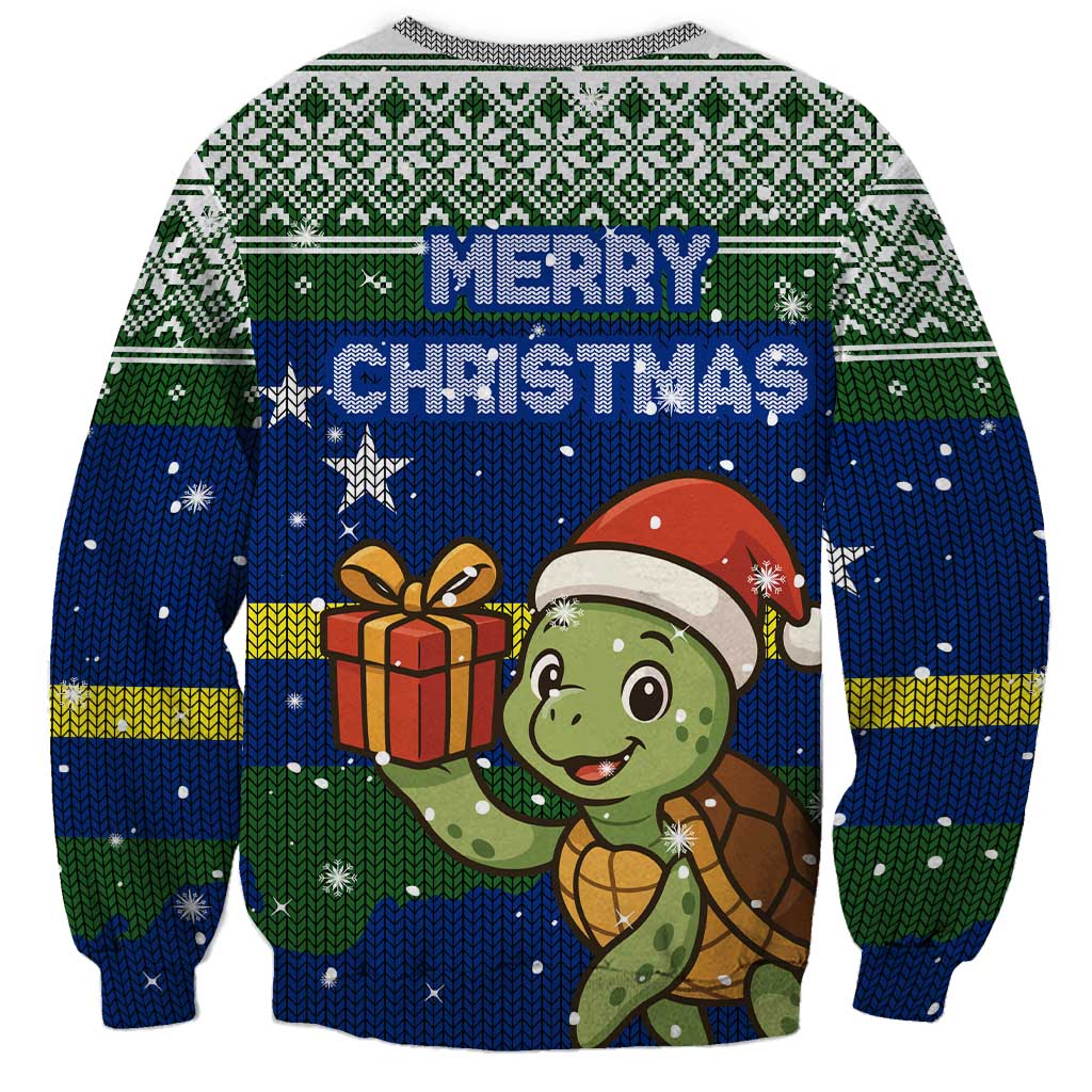 Curacao Christmas Sweatshirt with Santa Turtle Ocean Waves Snowflakes and Holiday Gift Design - Wonder Print Shop