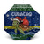 Curacao Christmas Umbrella with Santa Turtle Ocean Waves Snowflakes and Holiday Gift Design - Wonder Print Shop