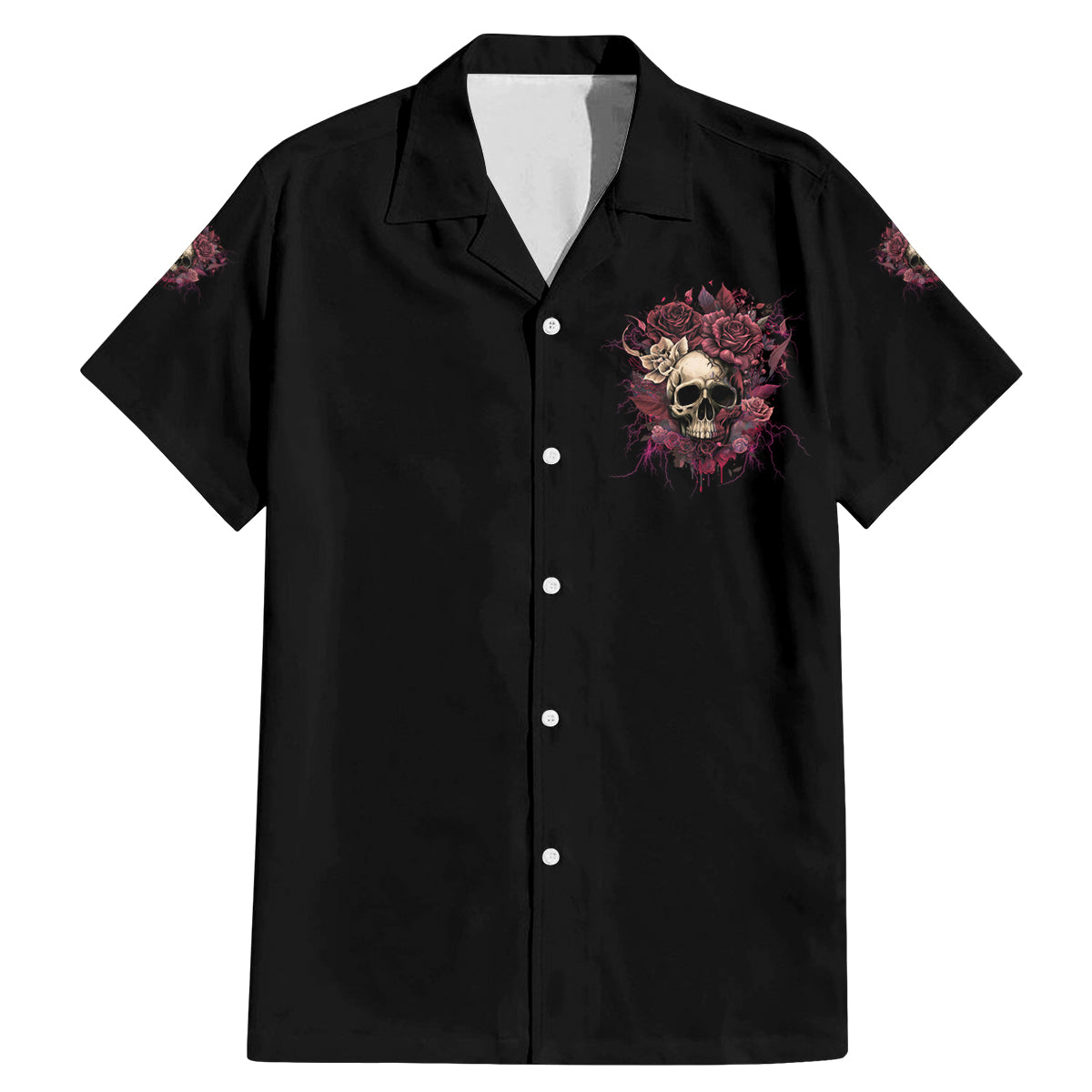 My Give A F Rose Skull Family Matching Mermaid Dress and Hawaiian Shirt - Wonder Print Shop