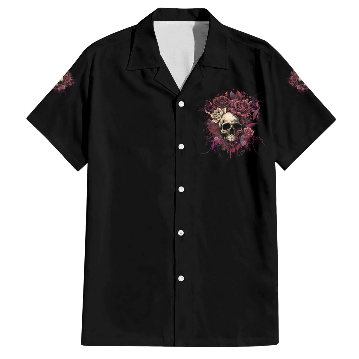 My Give A F Rose Skull Family Matching Summer Maxi Dress and Hawaiian Shirt - Wonder Print Shop