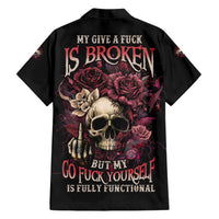 My Give A F Rose Skull Hawaiian Shirt - Wonder Print Shop