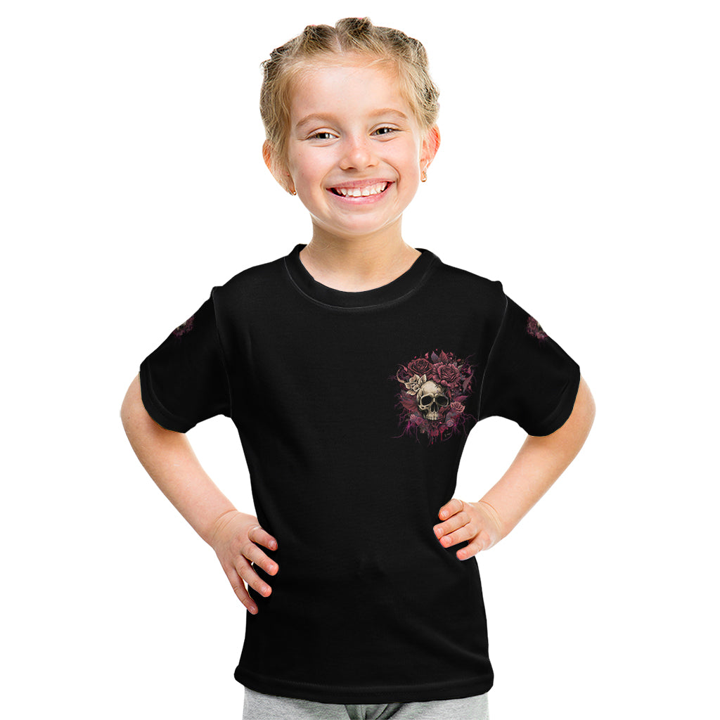 My Give A F Rose Skull Kid T Shirt - Wonder Print Shop