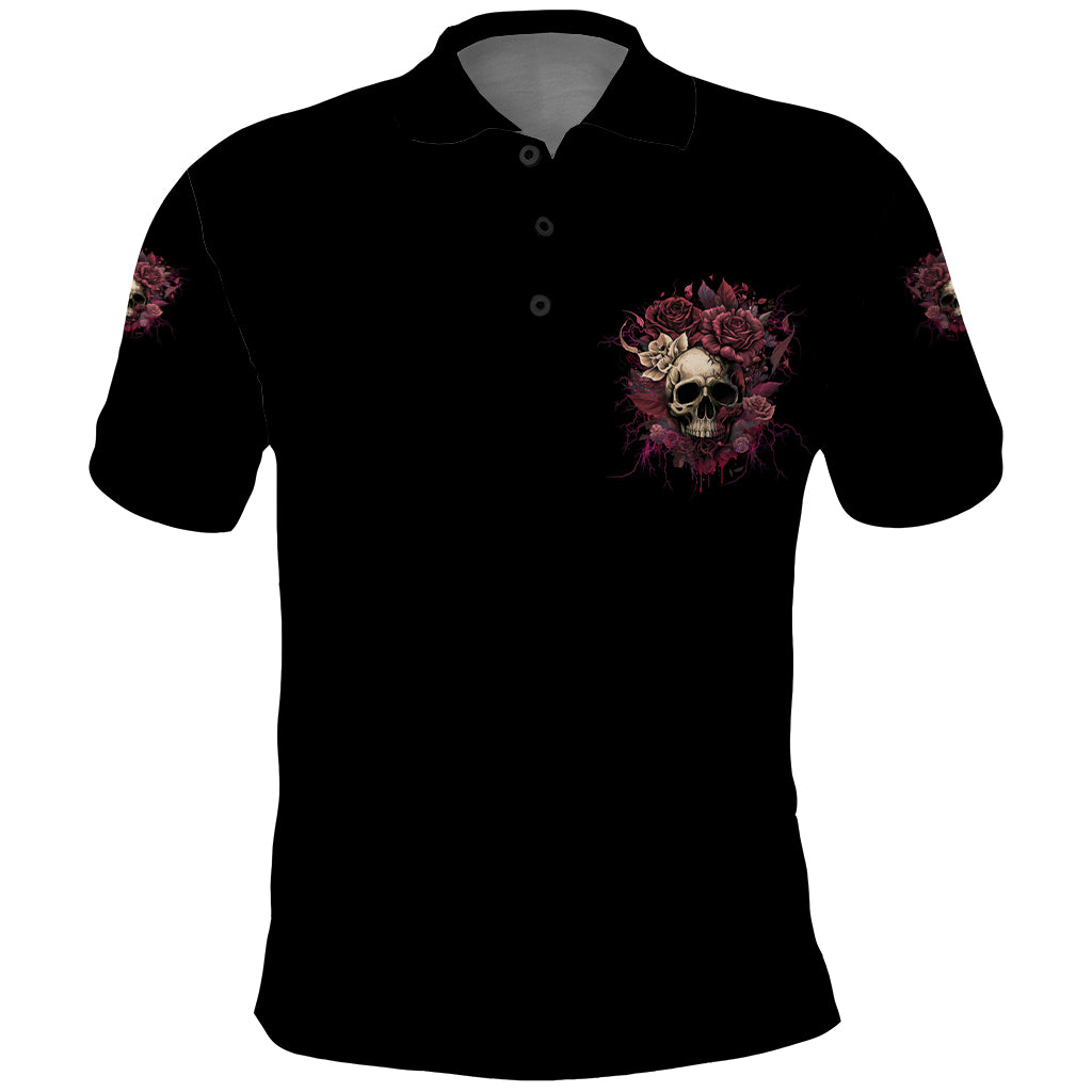 My Give A F Rose Skull Polo Shirt - Wonder Print Shop