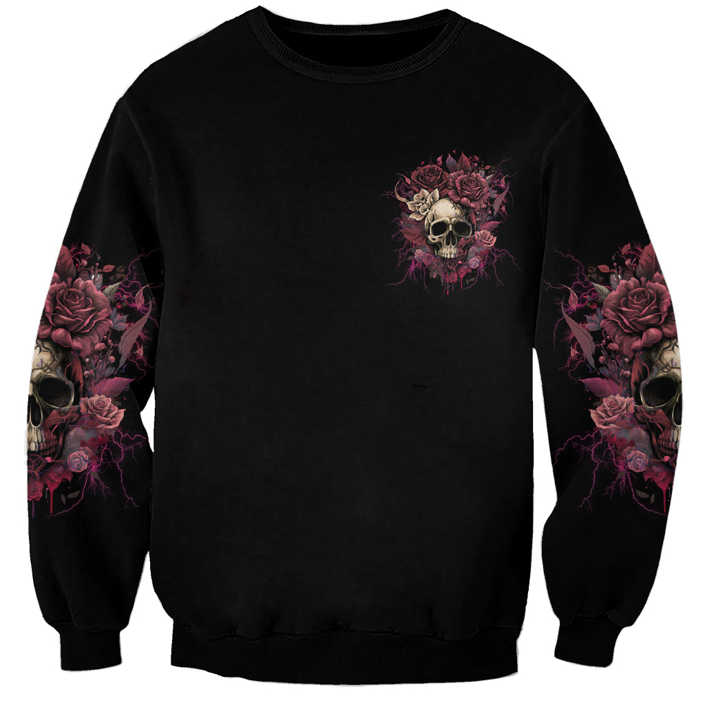 My Give A F Rose Skull Sweatshirt - Wonder Print Shop