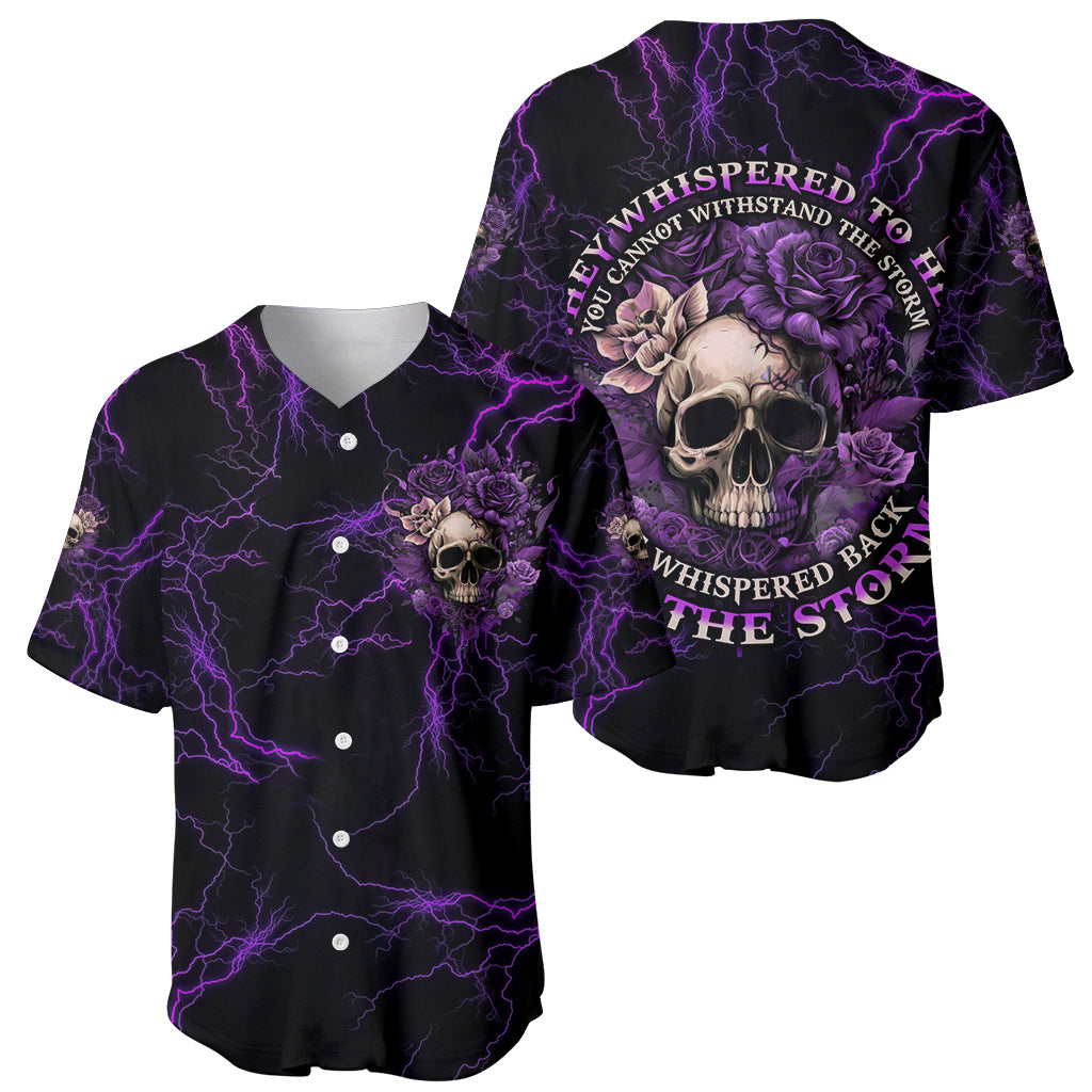 I Am The Storm Rose Skull Baseball Jersey - Wonder Print Shop