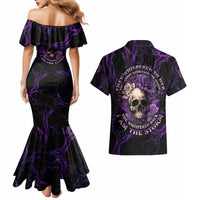 I Am The Storm Rose Skull Couples Matching Mermaid Dress and Hawaiian Shirt - Wonder Print Shop
