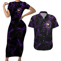 I Am The Storm Rose Skull Couples Matching Short Sleeve Bodycon Dress and Hawaiian Shirt - Wonder Print Shop