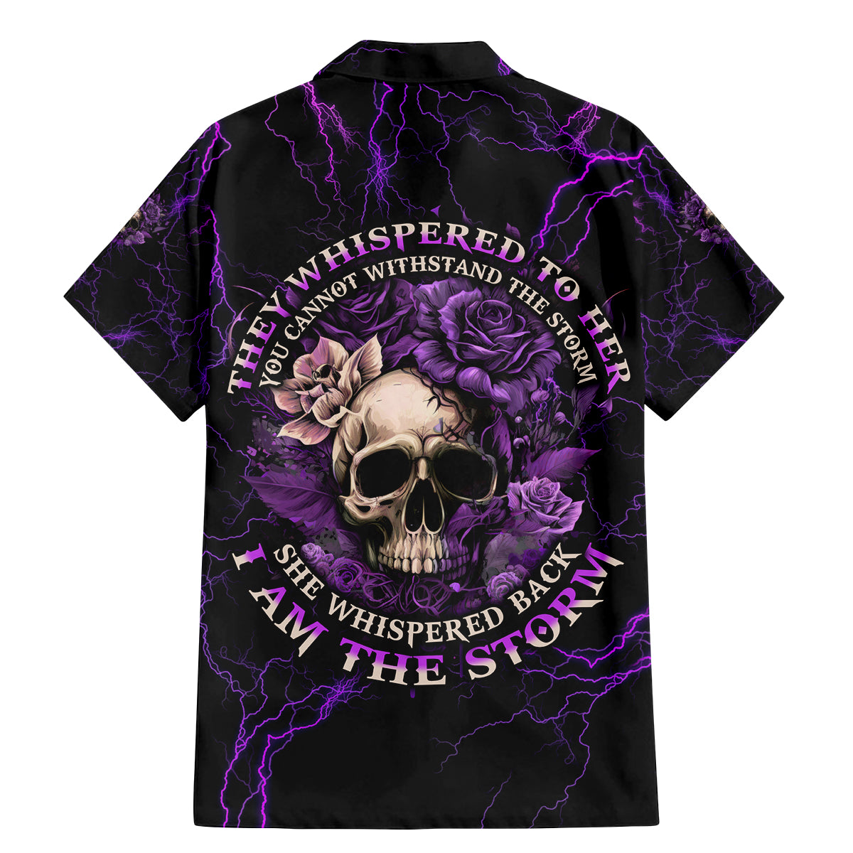 I Am The Storm Rose Skull Family Matching Mermaid Dress and Hawaiian Shirt - Wonder Print Shop