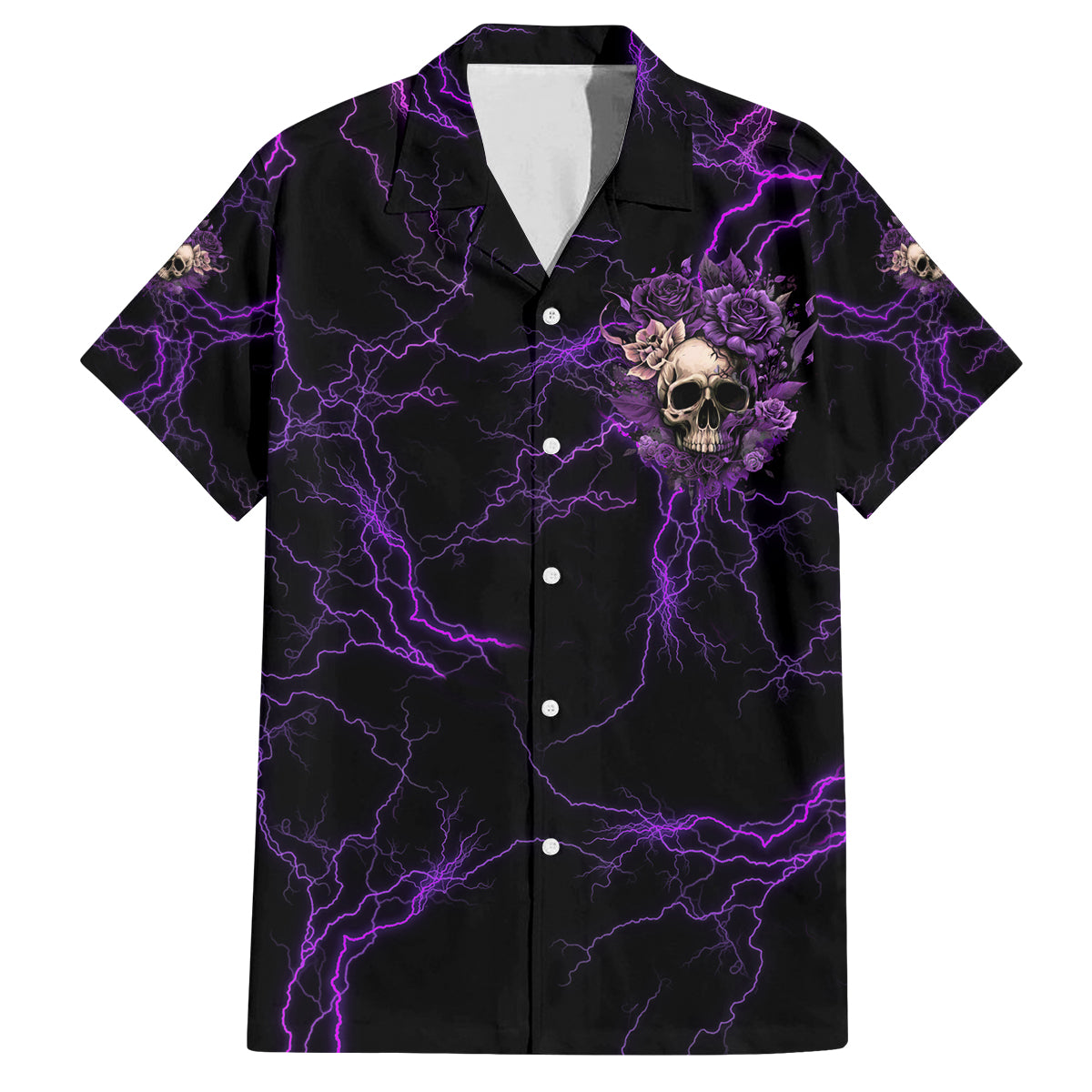I Am The Storm Rose Skull Family Matching Off Shoulder Short Dress and Hawaiian Shirt - Wonder Print Shop