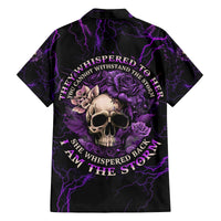I Am The Storm Rose Skull Family Matching Off Shoulder Short Dress and Hawaiian Shirt - Wonder Print Shop