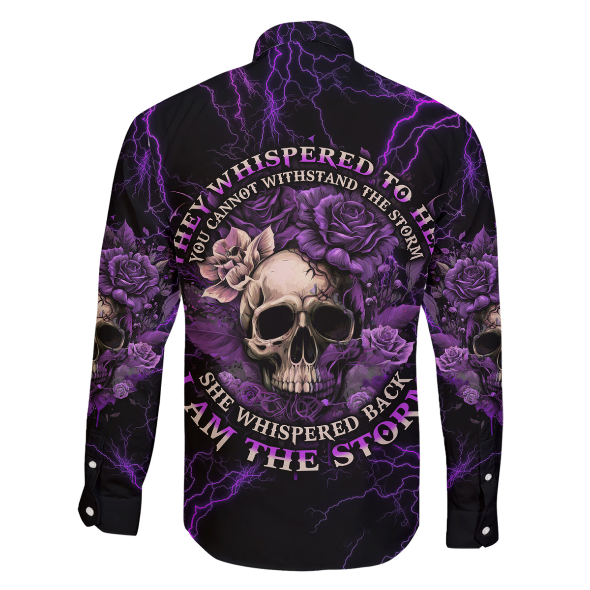 I Am The Storm Rose Skull Family Matching Short Sleeve Bodycon Dress and Hawaiian Shirt - Wonder Print Shop